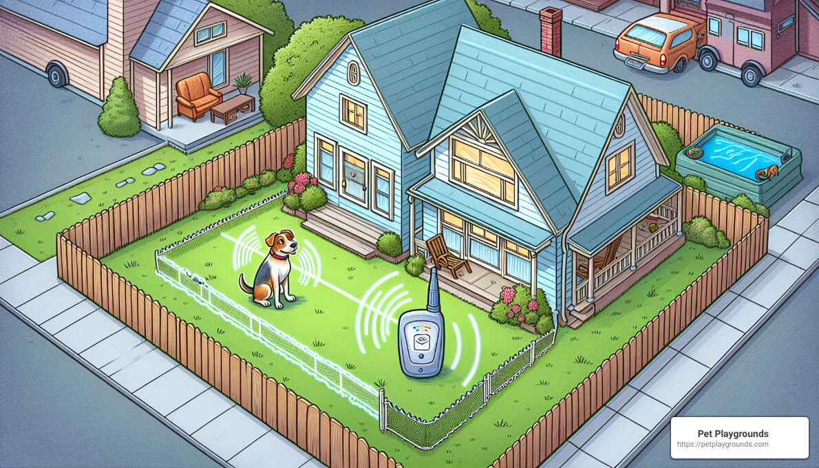Wireless dog fence diagram - how do dog invisible fences work