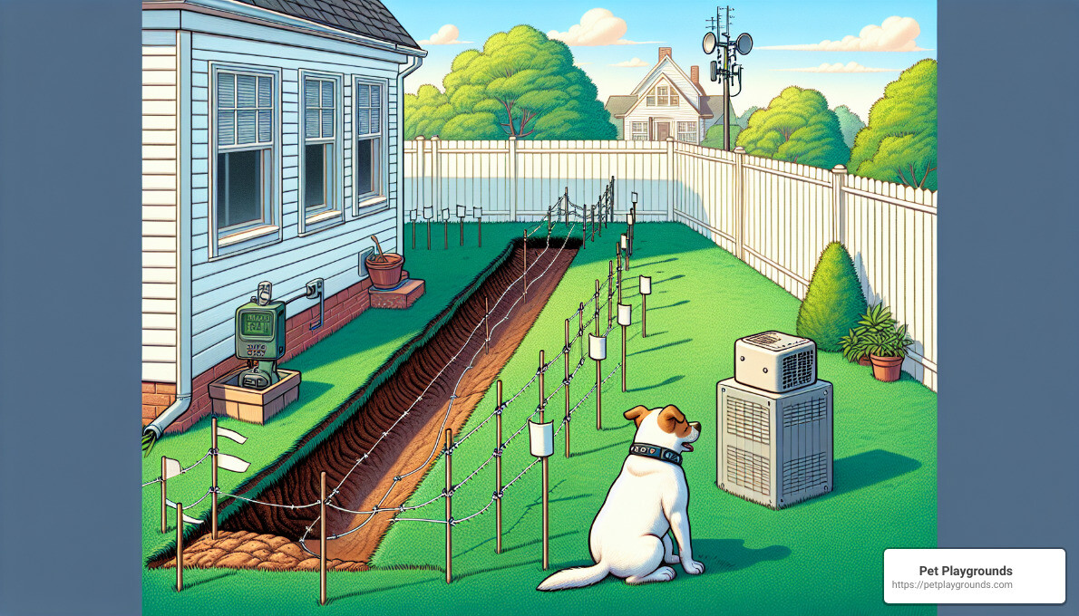 Wired dog fence diagram - how do dog invisible fences work