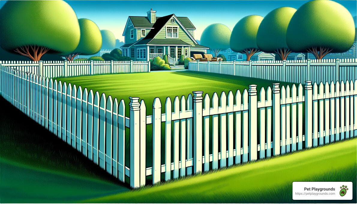 vinyl fence - small dog fence