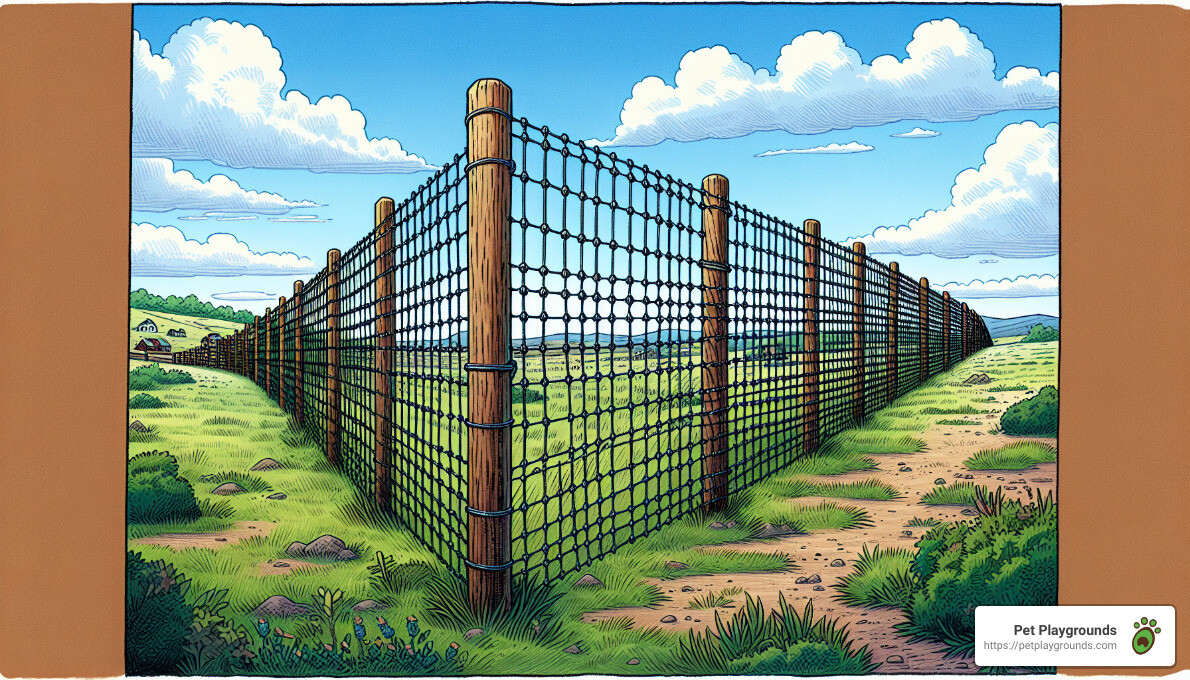 fixed knot fence - no climb fencing for dogs