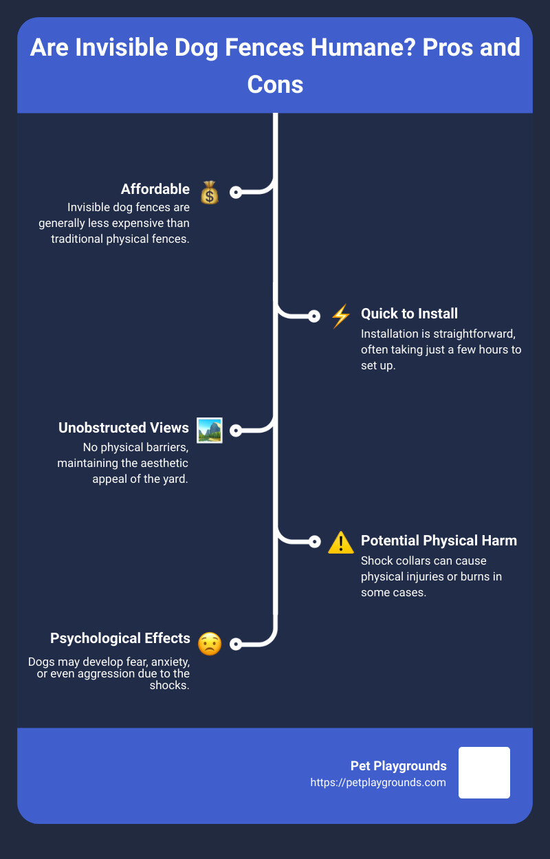 Infographic - Are Invisible Dog Fences Humane? Pros and Cons - are invisible dog fences humane infographic infographic-line-5-steps