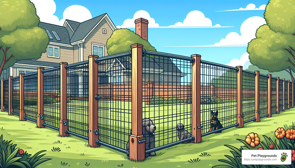 welded wire fence - no climb fencing for dogs