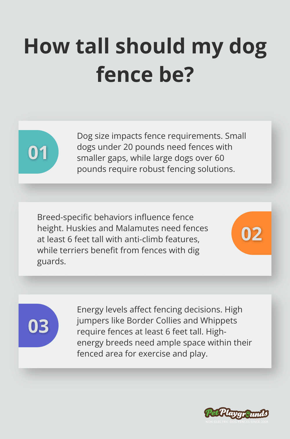 Infographic: How tall should my dog fence be? - Customizable fence